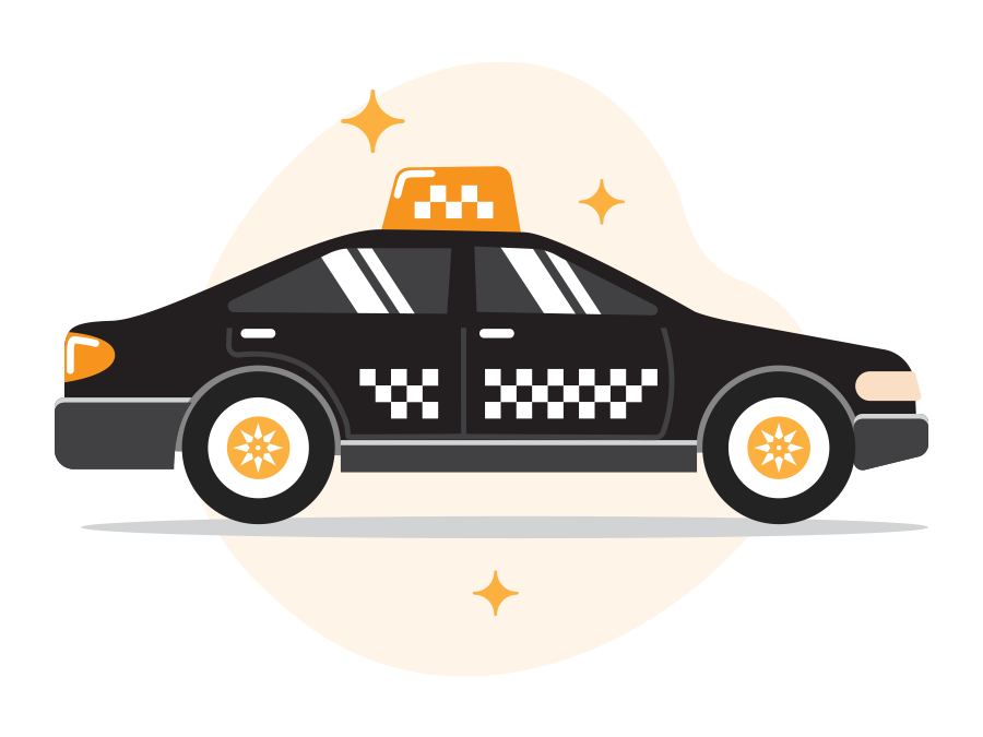luxury taxi icon